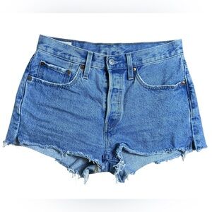 Levi’s 501 Premium Cut-Off Denim Shorts Frayed Hem Size W27